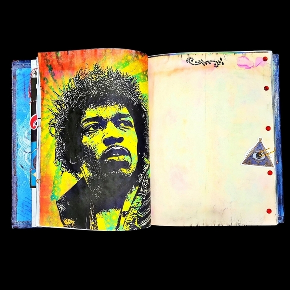 The Beatles And The Greats Art Junk Journal Retro Music Mixed Media Custom Book - Picture 11 of 12